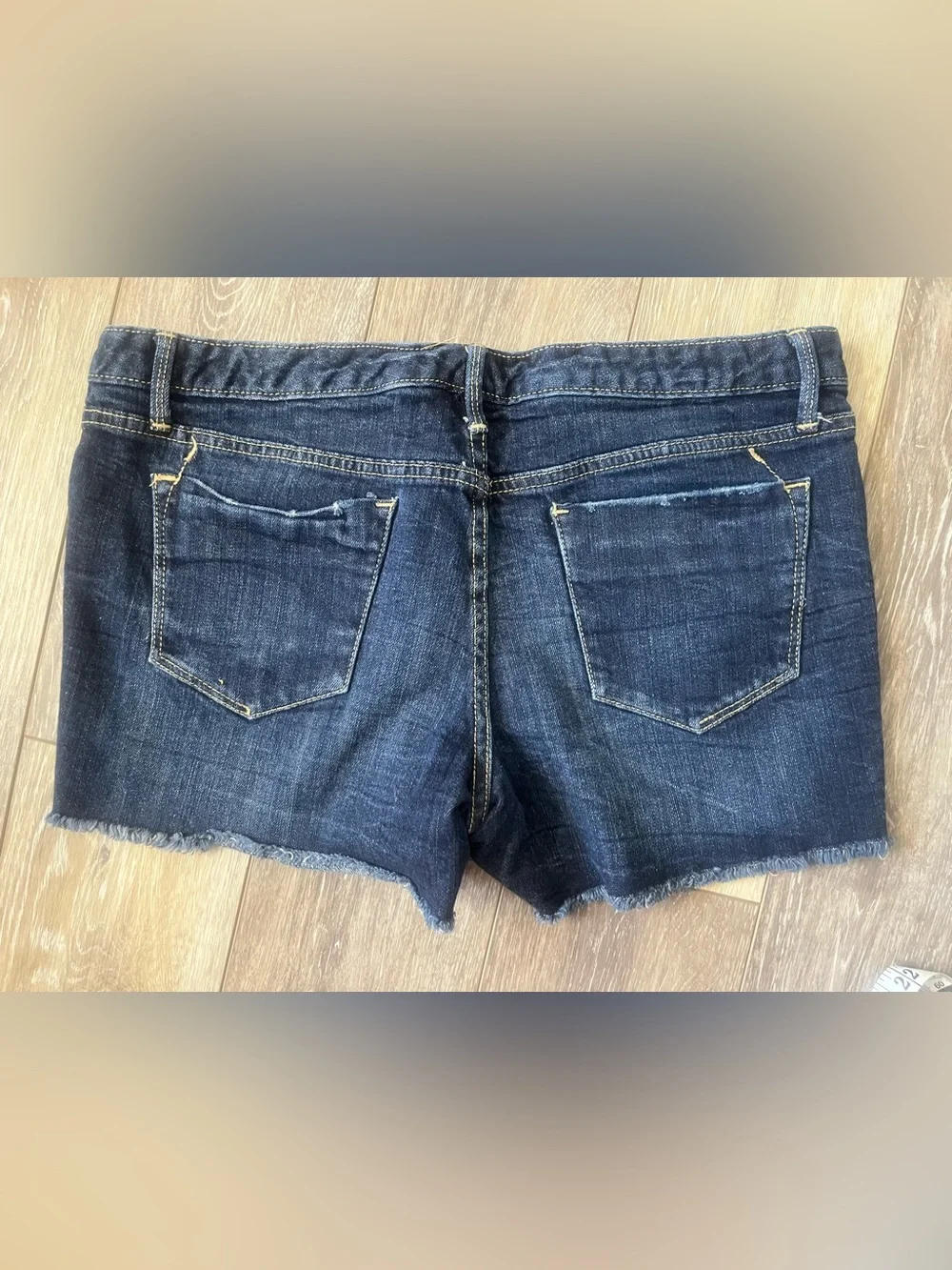 Mossimo Supply Co. Dark Blue with faded fabric details Denim Shorts